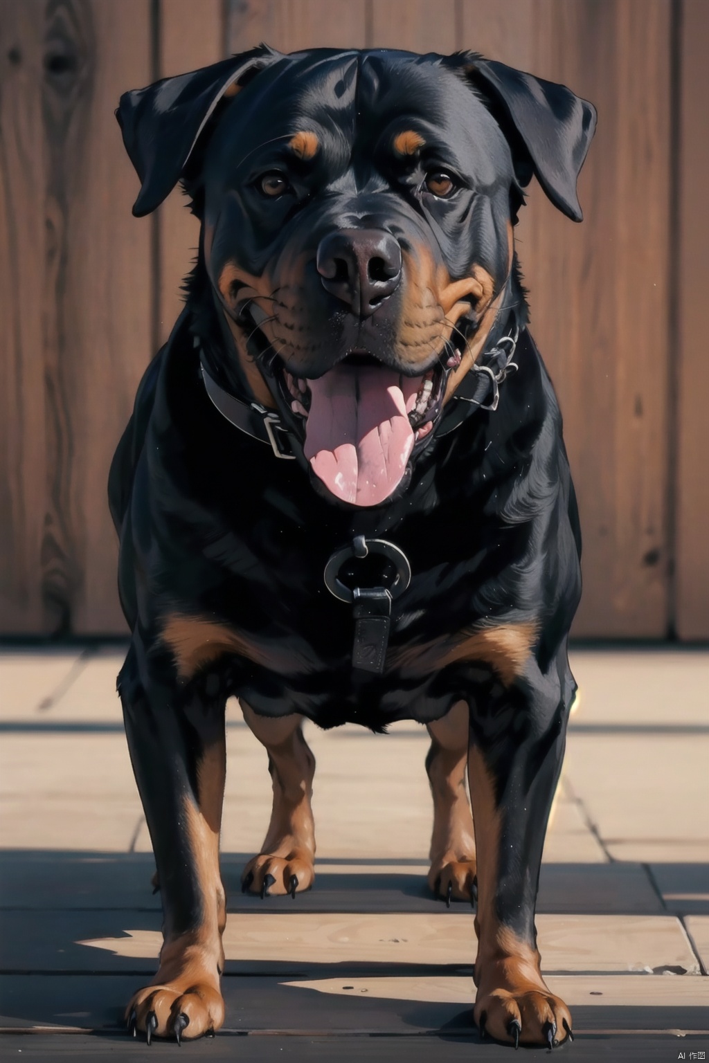  absurdres,absurdres,realistic,(full_shot:1.8), solo, , Dog_Rottweiler