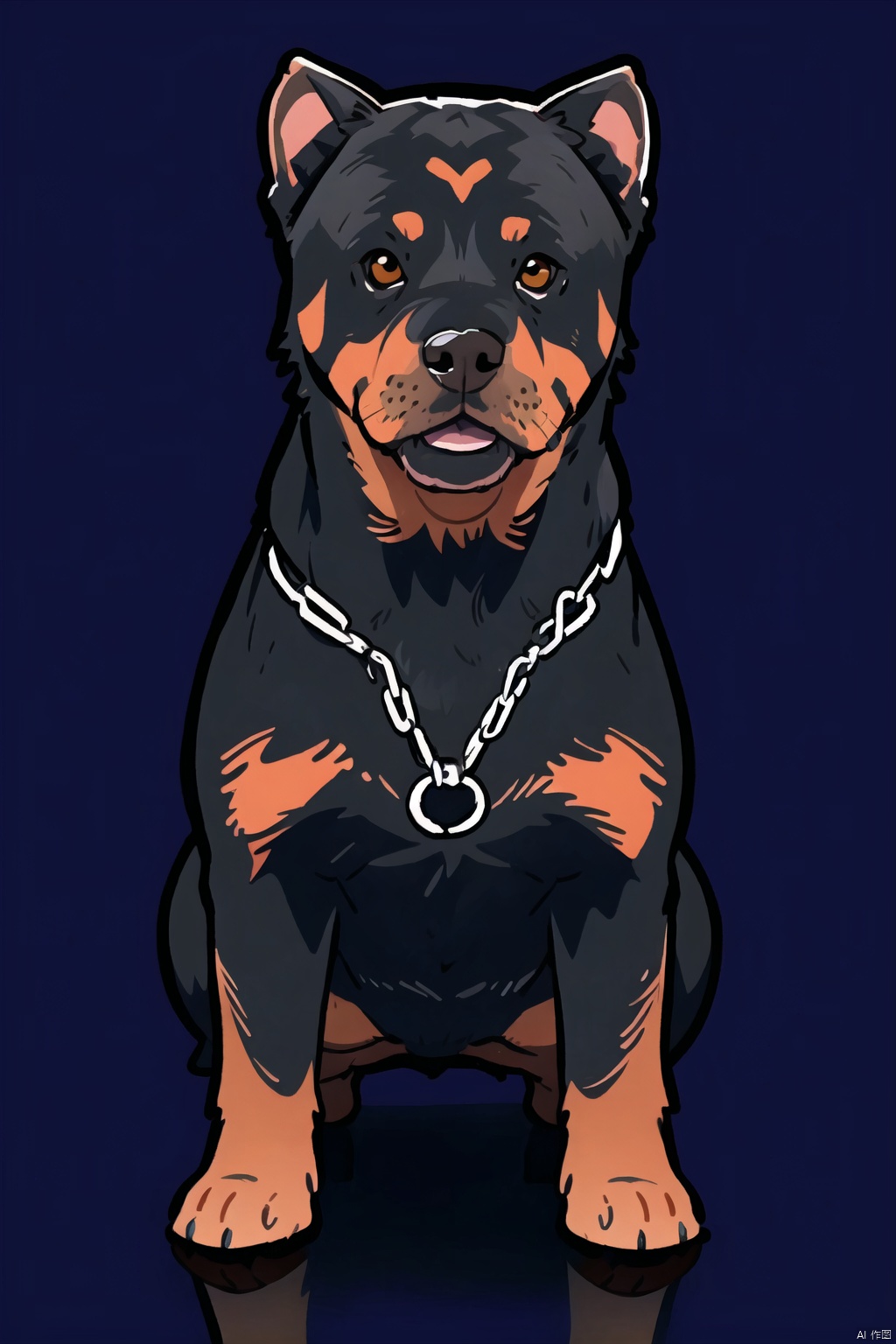  absurdres,absurdres,realistic,(full_shot:1.8), solo, , Dog_Rottweiler