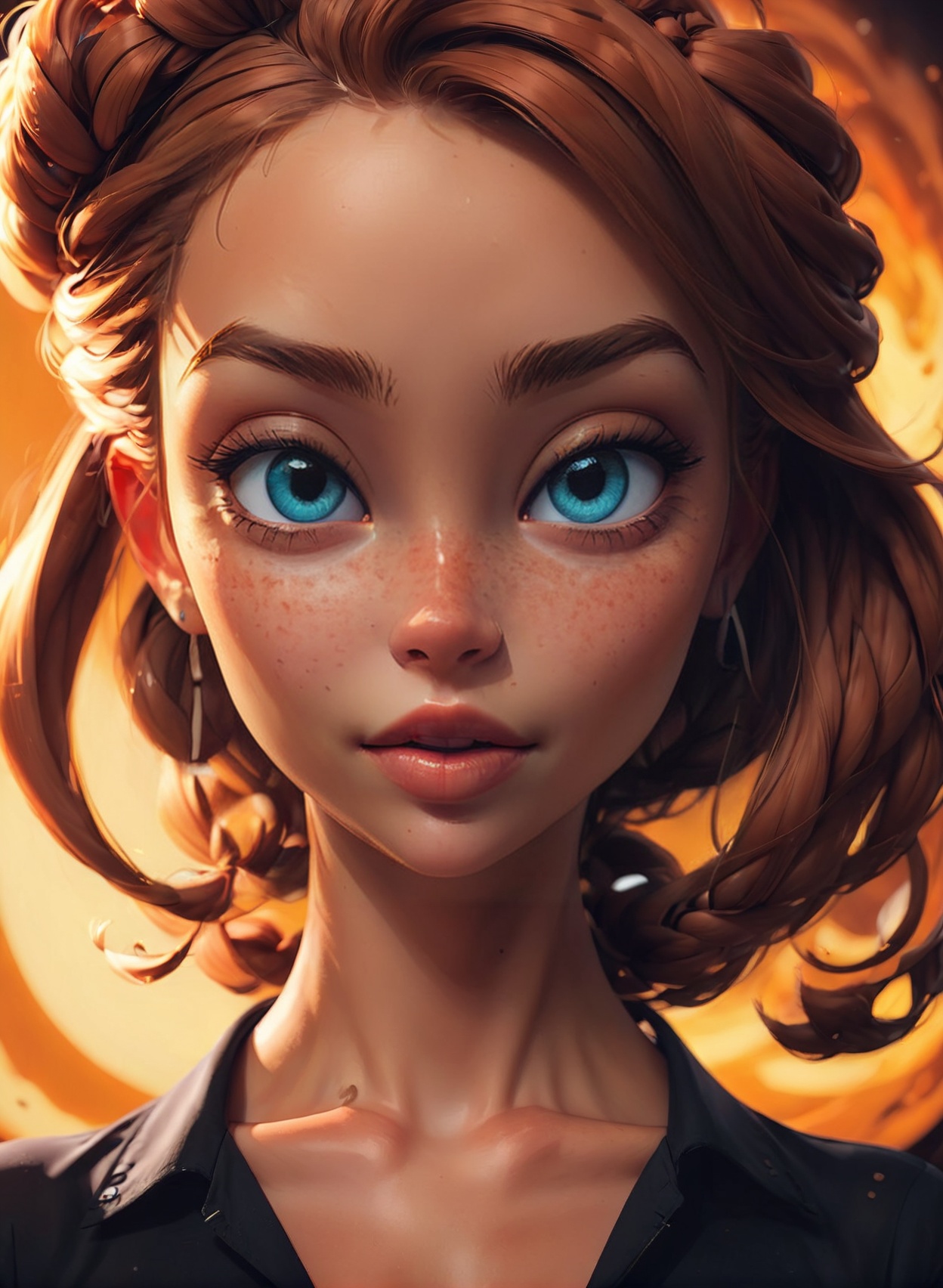 style by Ilya Kuvshinov best quality image of a hell-atmosphere,  phenomenal playful shadows,  amazing realistic light fro...
