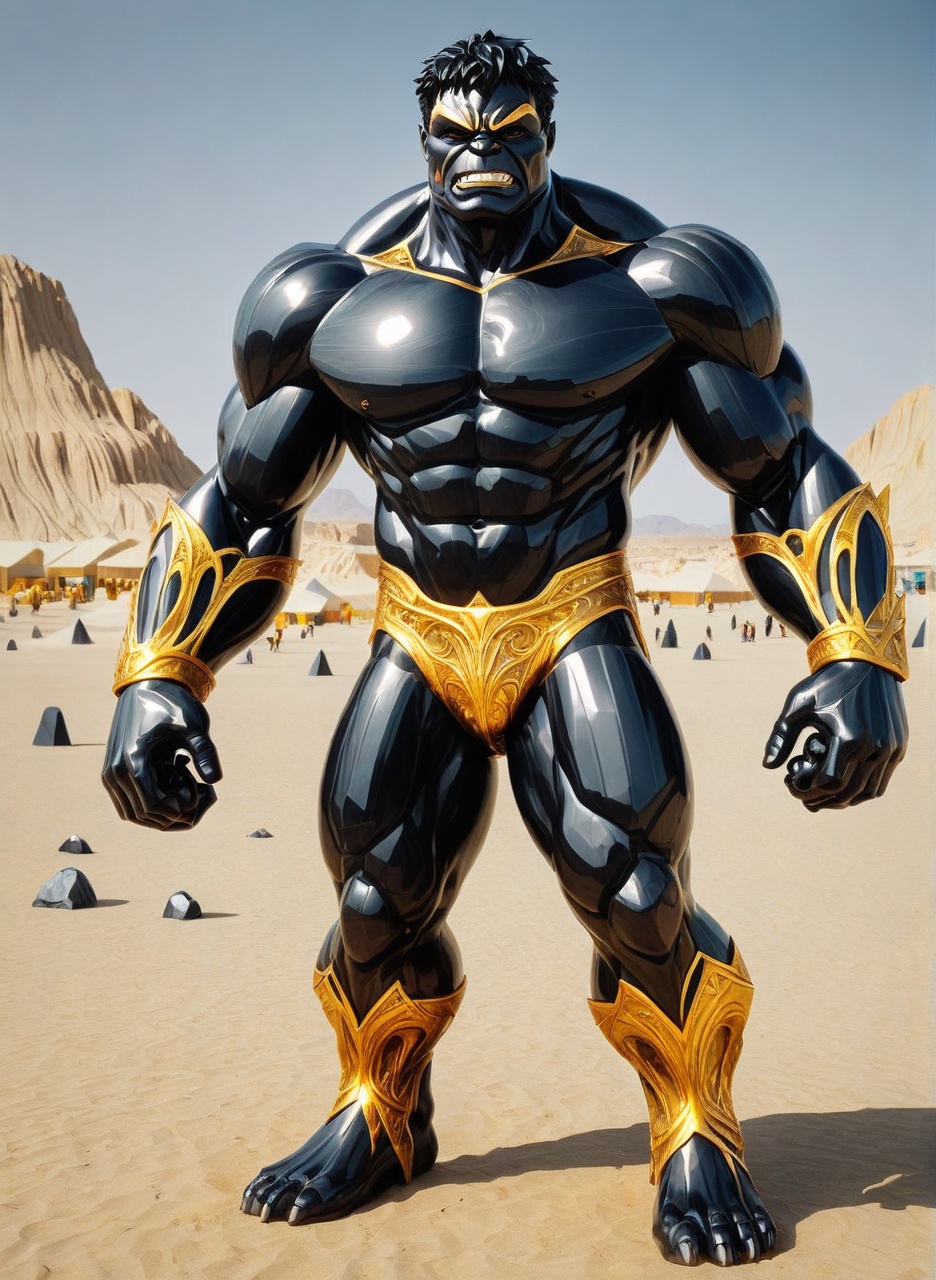 Full length shot,  ,  in desert on Tensor.Art