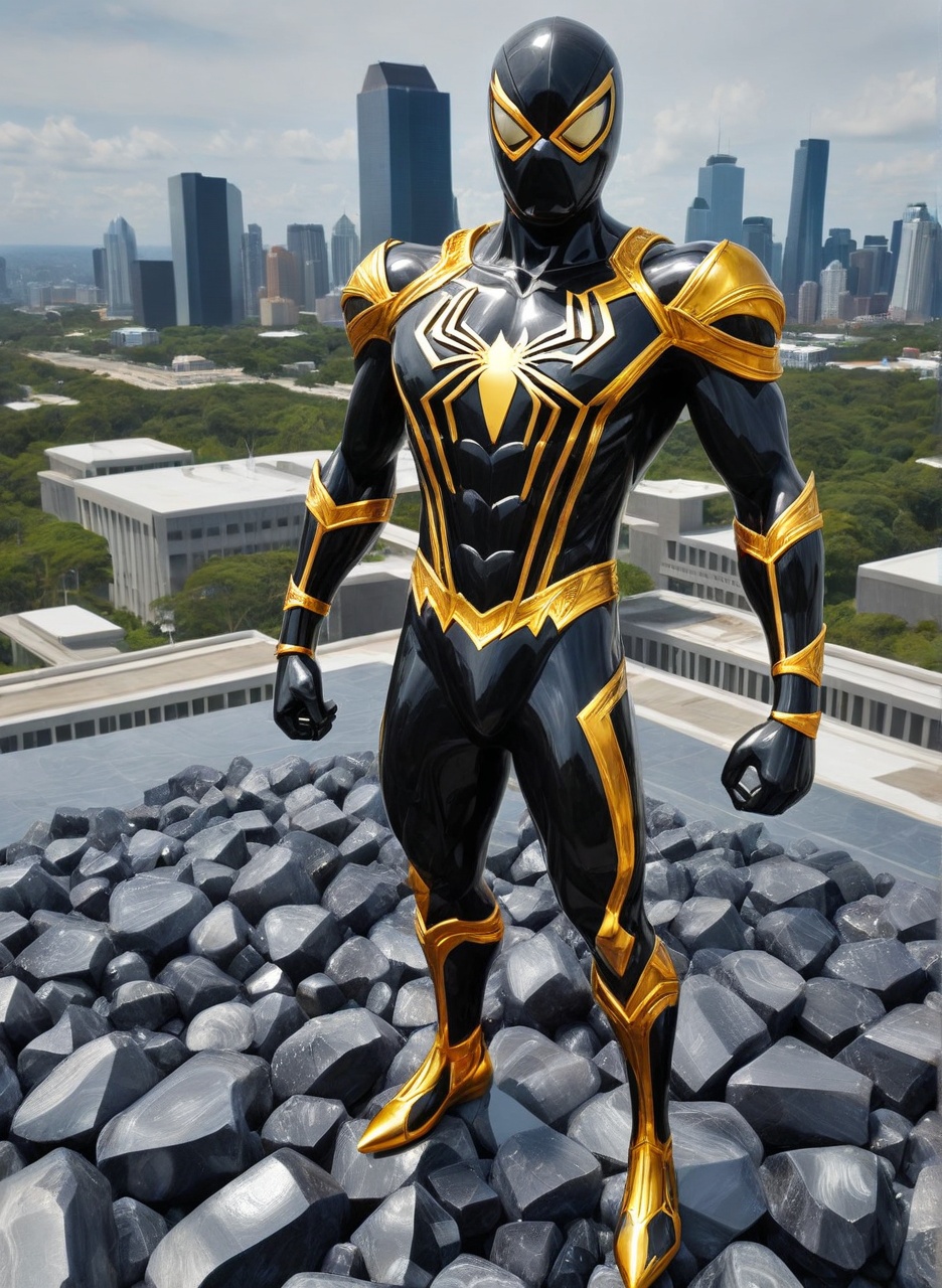 Full length shot,  ,  on roof on Tensor.Art