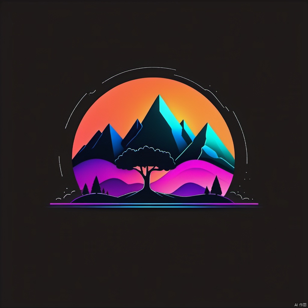 line gradient,  (Color art: 1.5),  (game silhouette landscape badge glow),  complex lines filled with reasonable type,  full of texture background,<lora:EMS-258777-EMS:0.800000>