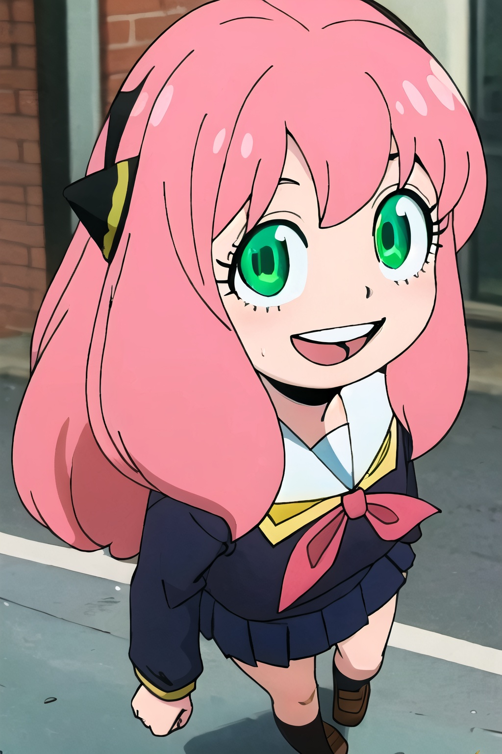 1girl,  pink hair,  green eyes on Tensor.Art