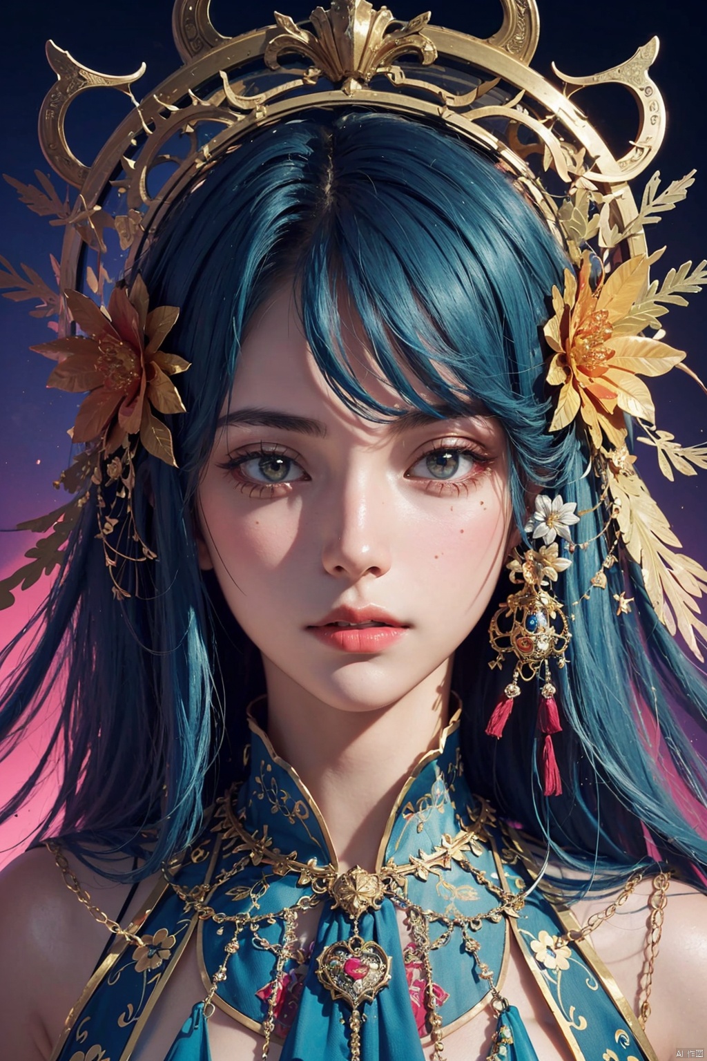  (masterpiece, top quality, best quality, official art, beautiful and aesthetic:1.2), (1girl), extreme detailed,(fractal art:1.3),colorful,highest detailed