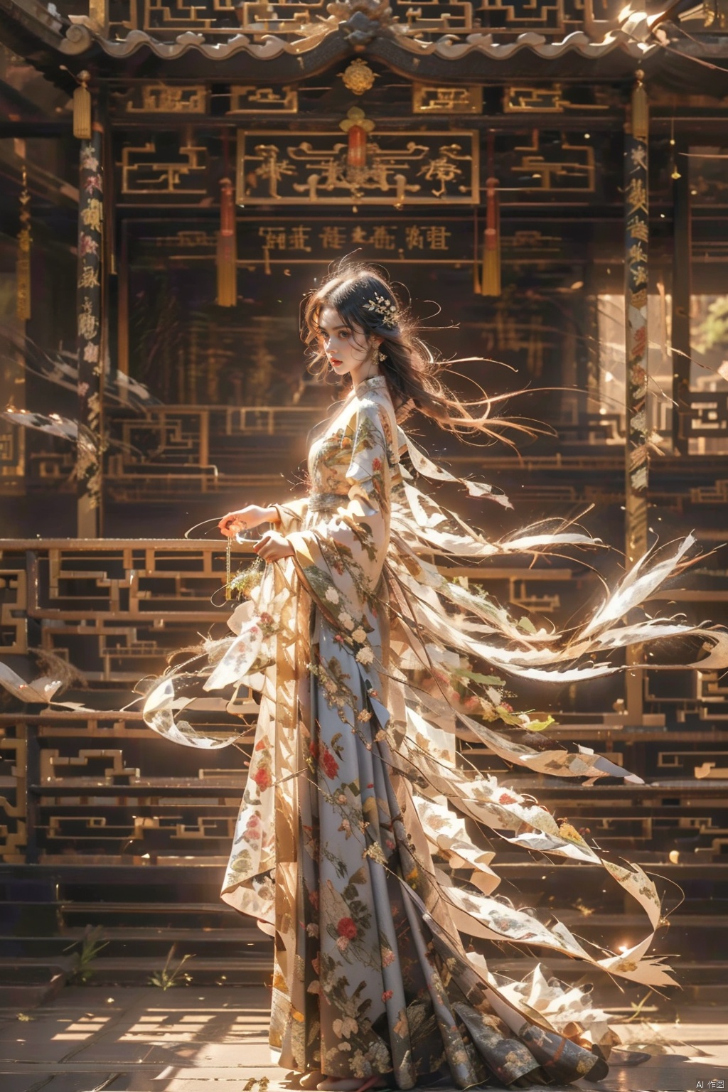  1 girl, solo, (upper body) female focal point, (Hanfu) (kimono) (skirt), blue long hair, (Chinese clothing) (blue eyes) (bright pictures) red lips, bangs, earrings, kimono, Chinese cardigan, print, tassels, (front view) (front view), sword (straight sword)
Elemental Whirlwind, Chinese Dragon_ Imagination__ Cloud winding_ Huoyun_ Dragon, Chinese architecture.
(Masterpiece), (very detailed CG Unity 8K wallpaper), the best quality, high-resolution illustrations, stunning, highlights, (best lighting, best shadows, a very exquisite and beautiful), (enhanced)·