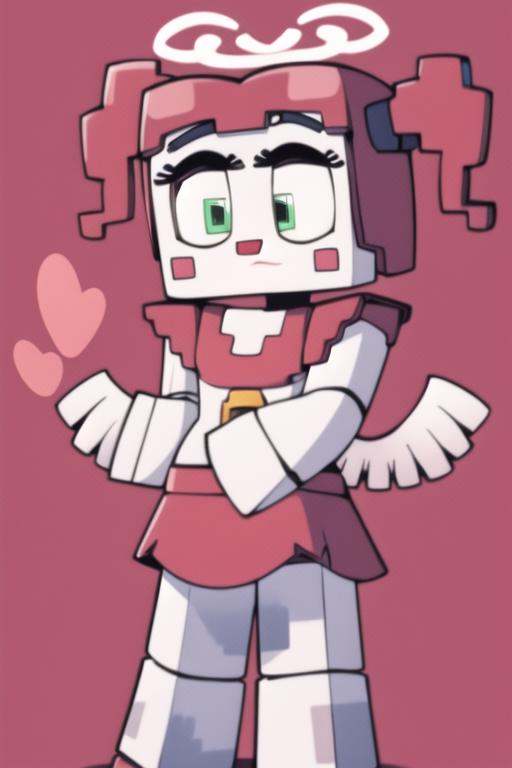 babymc,  simple pink background,  full body on Tensor.Art