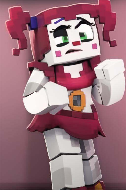 babymc,  simple pink background,  full body on Tensor.Art
