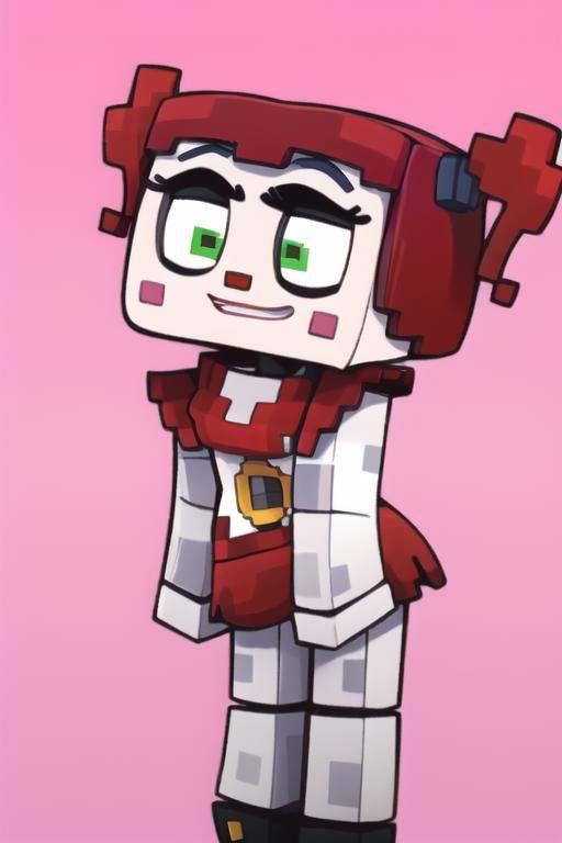 babymc,  simple pink background,  full body on Tensor.Art
