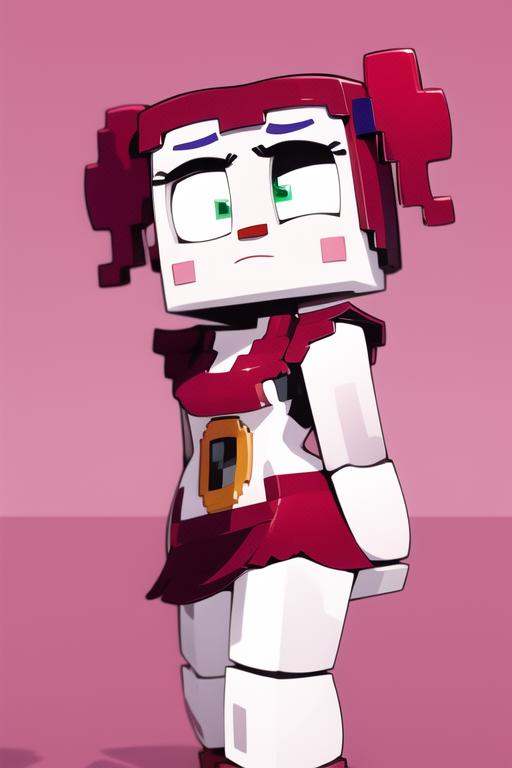 babymc,  simple pink background,  full body on Tensor.Art