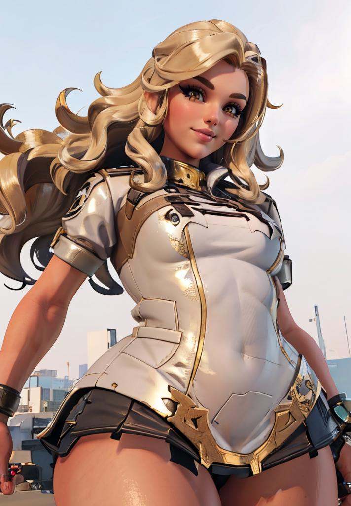 1girl,  blonde,  long wavy hair on Tensor.Art