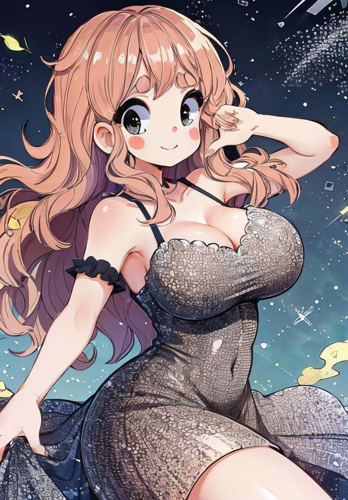 1girl,  large breasts,  curvy on Tensor.Art