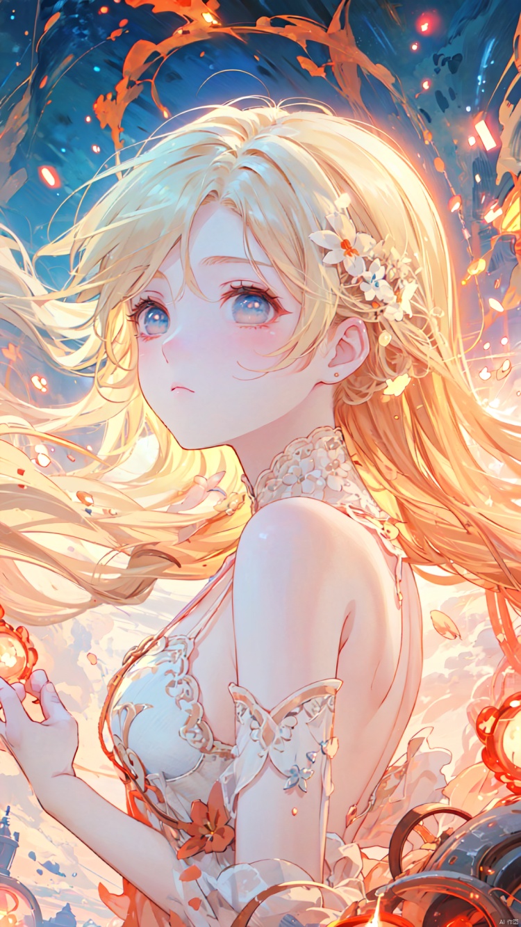  {{best quality}}, {{masterpiece}}, {{ultra-detailed}}, {illustration}, {detailed light}, {an extremely delicate and beautiful}, a girl, {beautiful detailed eyes}, stars in the eyes, messy floating hair, colored inner hair, Starry sky adorns hair, depth of field, (\shen ming shao nv\), (\huo yan shao nv\)