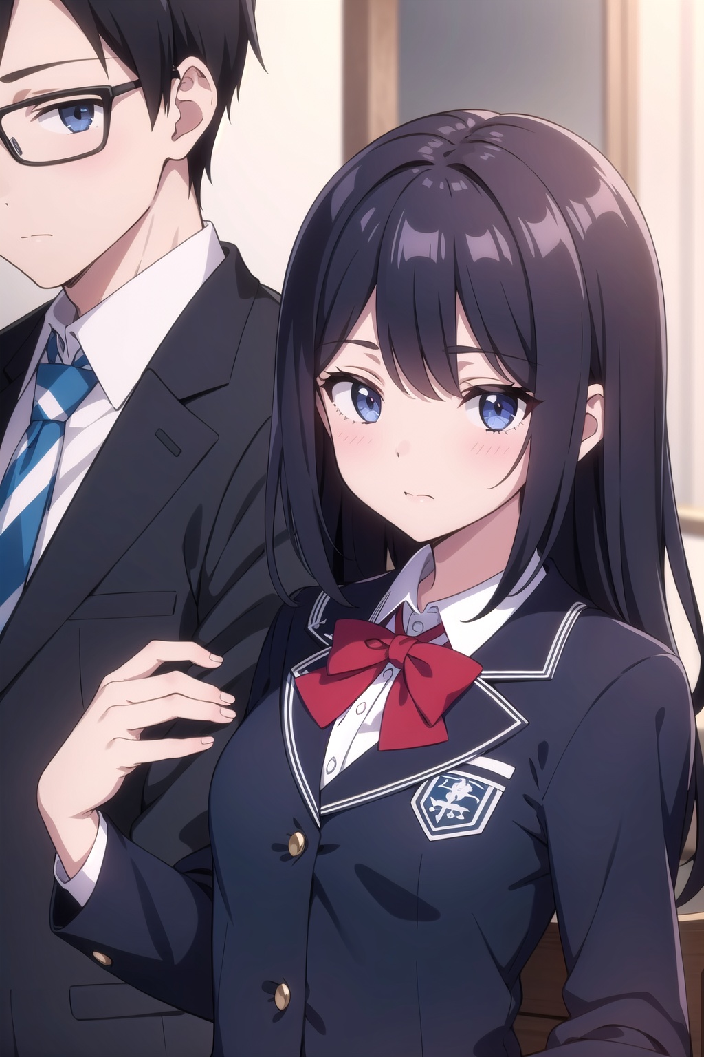 (masterpiece),  ,  school uniform on Tensor.Art