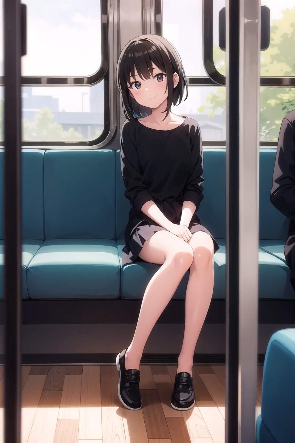 (masterpiece),  train interior,  1girl on Tensor.Art