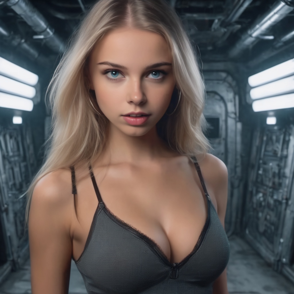 16 year old girl,  white European looking slim,  petite on Tensor.Art