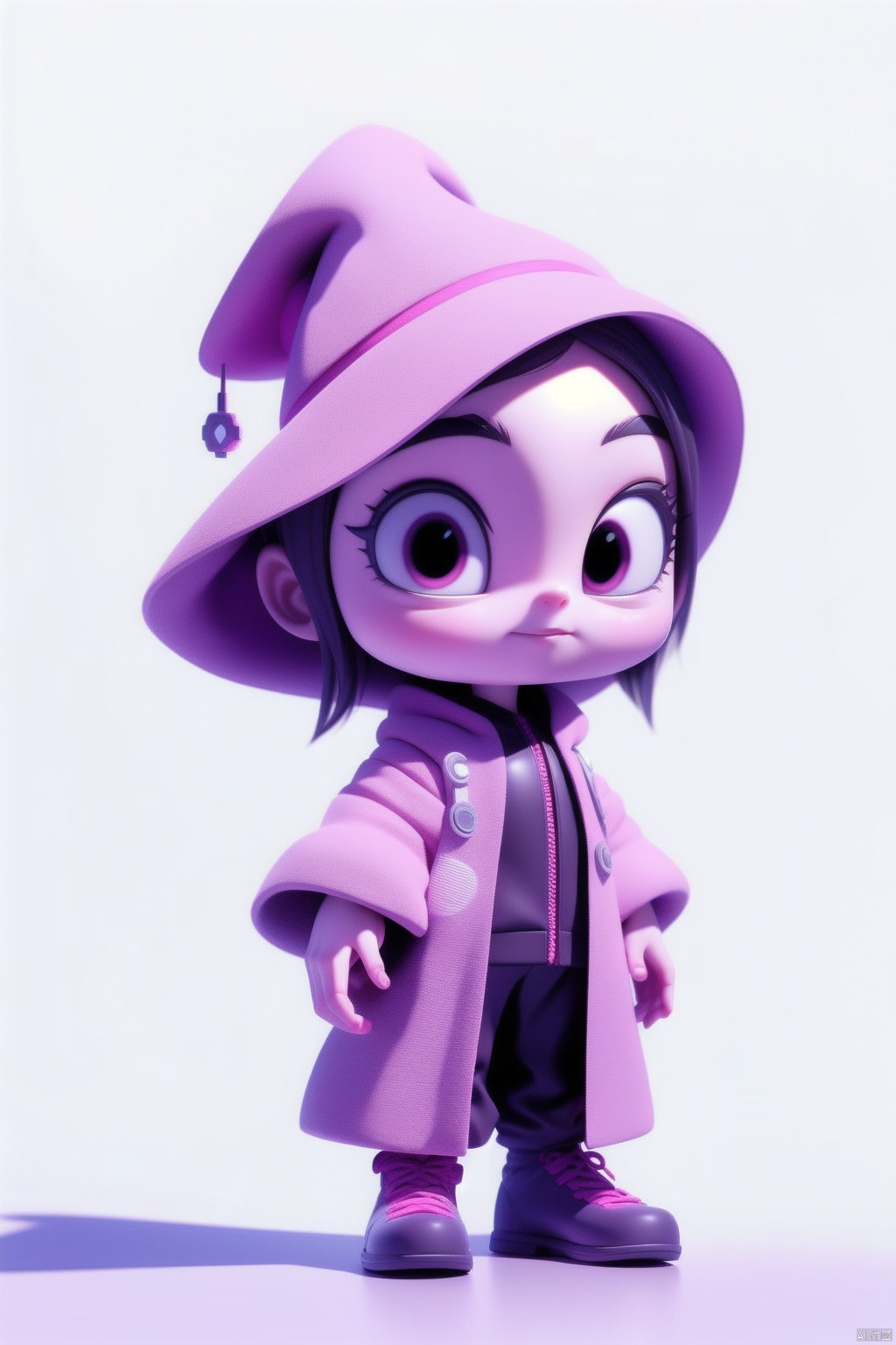 (Full body photo),1 Transparent cute wizard, Exquisite hat:1.2, Exit hat: 1.2, Cyberpunk, Fantasy glow, clean, white background, (Raytracing, HDR, Unreal rendering, Reasonable design, High detail, Masterpiece, Best quality, Ultra HD)