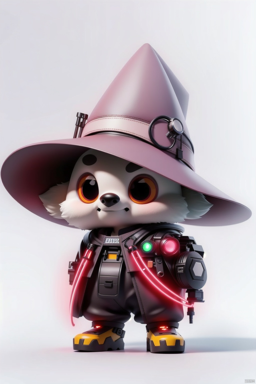 (Full body photo),1 Transparent cute wizard, Exquisite hat:1.2, Exit hat: 1.2, Cyberpunk, Fantasy glow, clean, white background, (Raytracing, HDR, Unreal rendering, Reasonable design, High detail, Masterpiece, Best quality, Ultra HD)