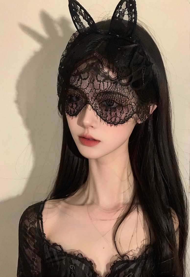(masterpiece, best quality:1.4),finely detailed,1girl,solo,pale skin,perfect body,standing,(medium breasts:1.2),black blindfold,blindfold,laceblindfold,<lora:killer性感黑色蕾丝蒙眼眼罩v1.0-000008:0.8>,(front view),