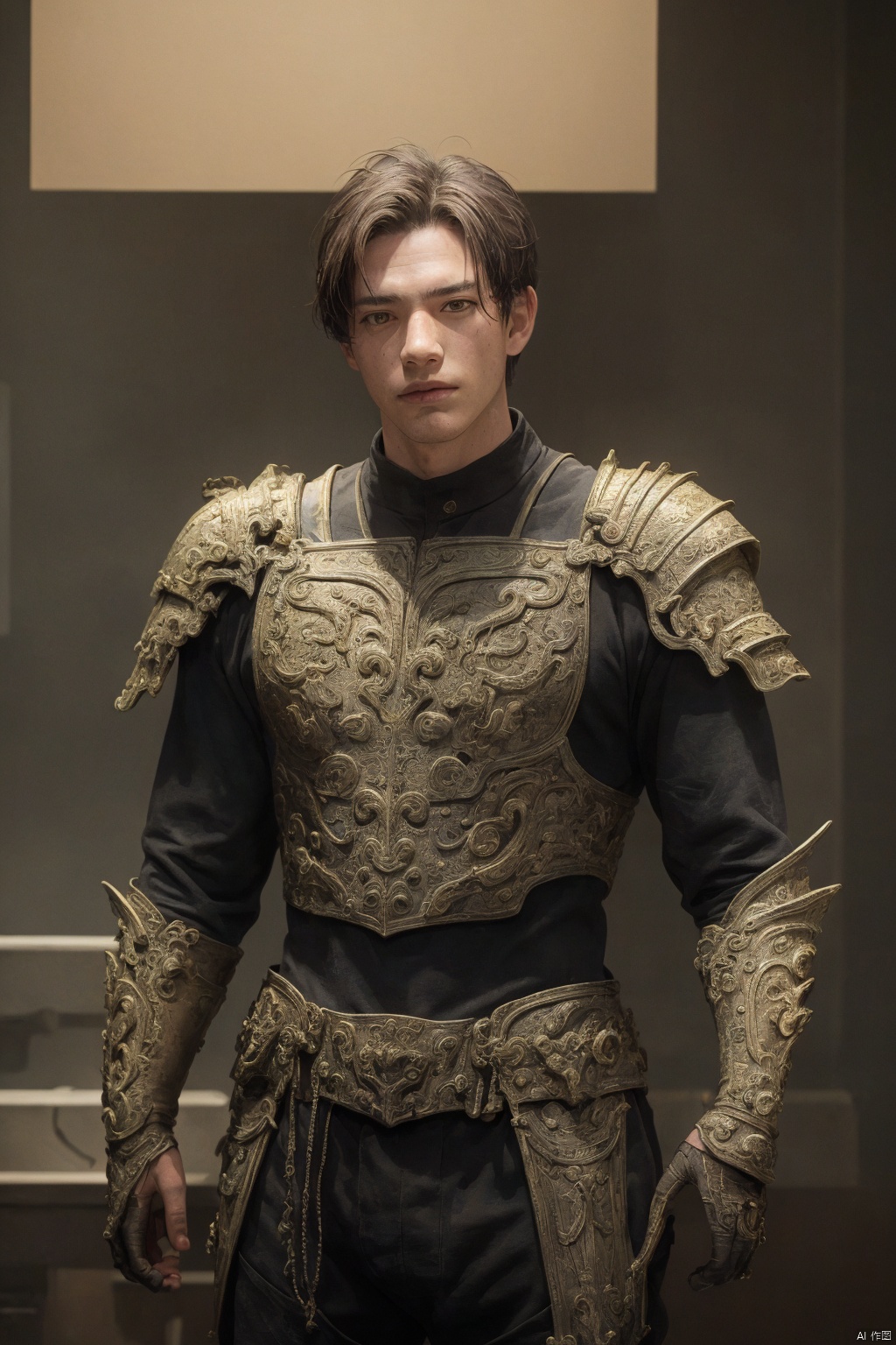  (1boy:1.6),solo,mature,incredibly absurdres,absurdres,realistic,full_shot,,evil person,evil person, armor, Bronze_ Armor