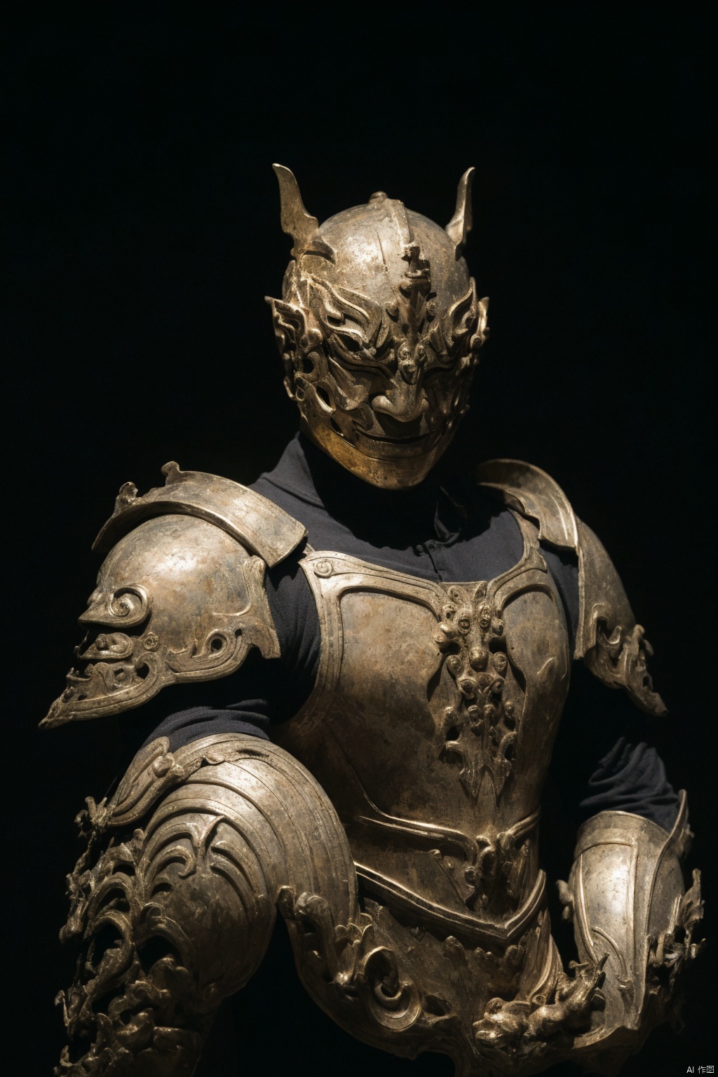  (1boy:1.6),solo,mature,incredibly absurdres,absurdres,realistic,full_shot,,evil person,evil person, armor, Bronze_ Armor_Bronze color, 
