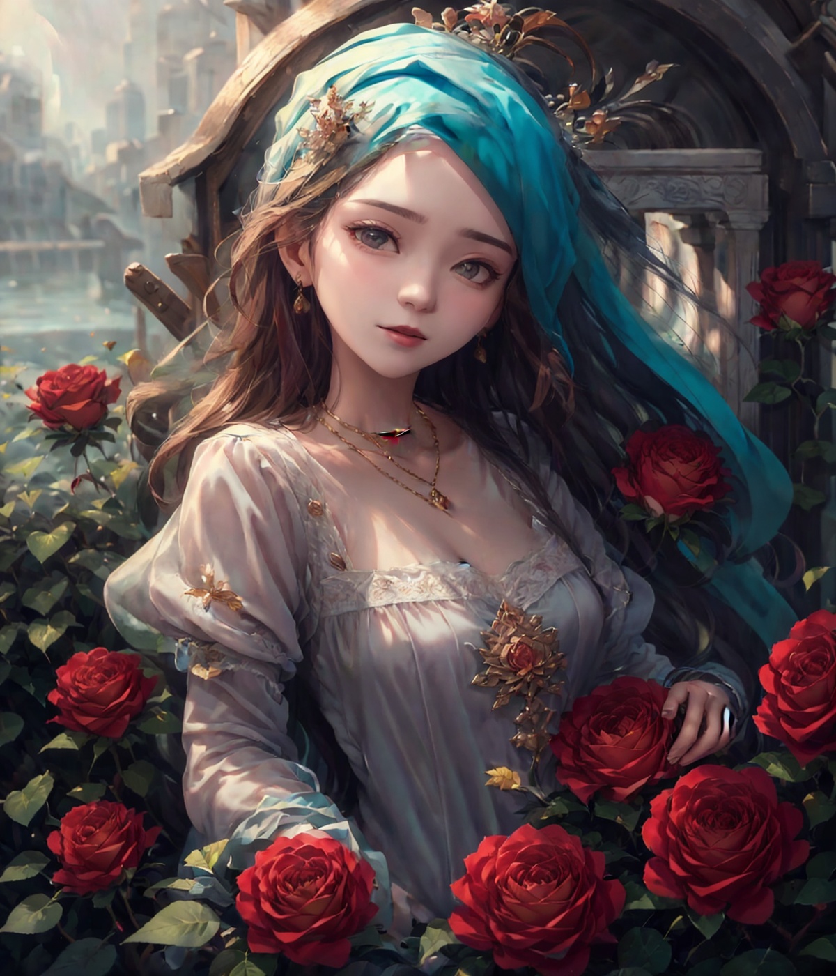 solo,  1girl,  hijab on Tensor.Art