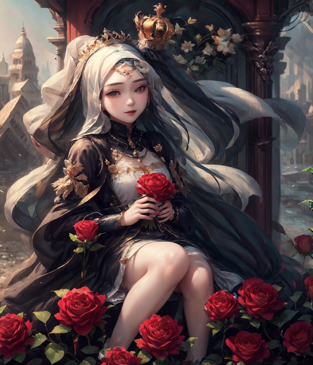 solo,  1girl,  hijab on Tensor.Art