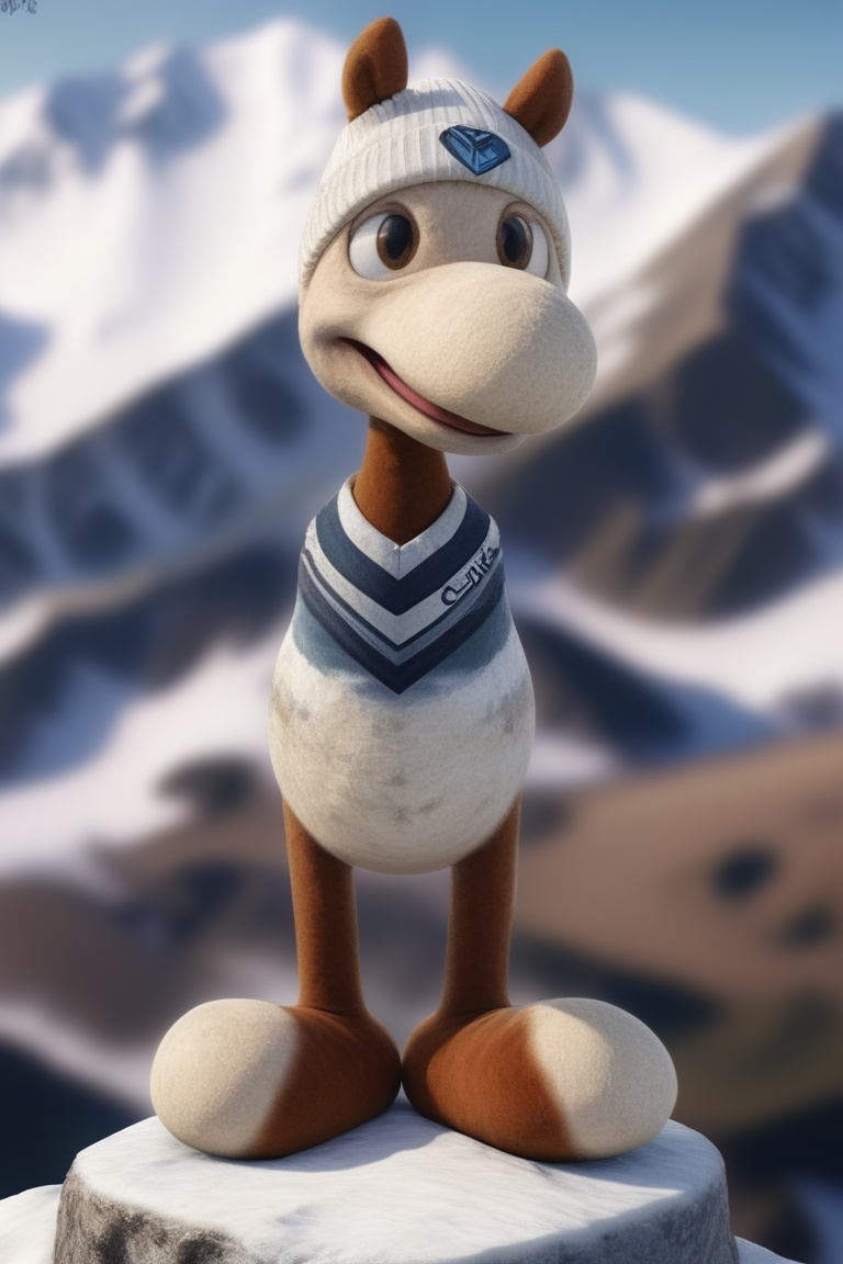 clmnt portrait,  wearing a vlzblnc suit jersey,  stands on a mountain top on Tensor.Art