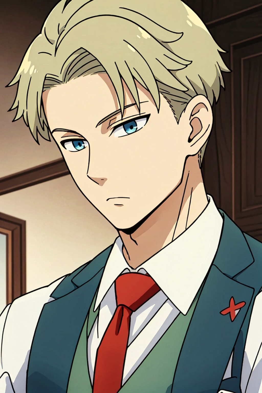 1boy,  male focus,  red necktie on Tensor.Art