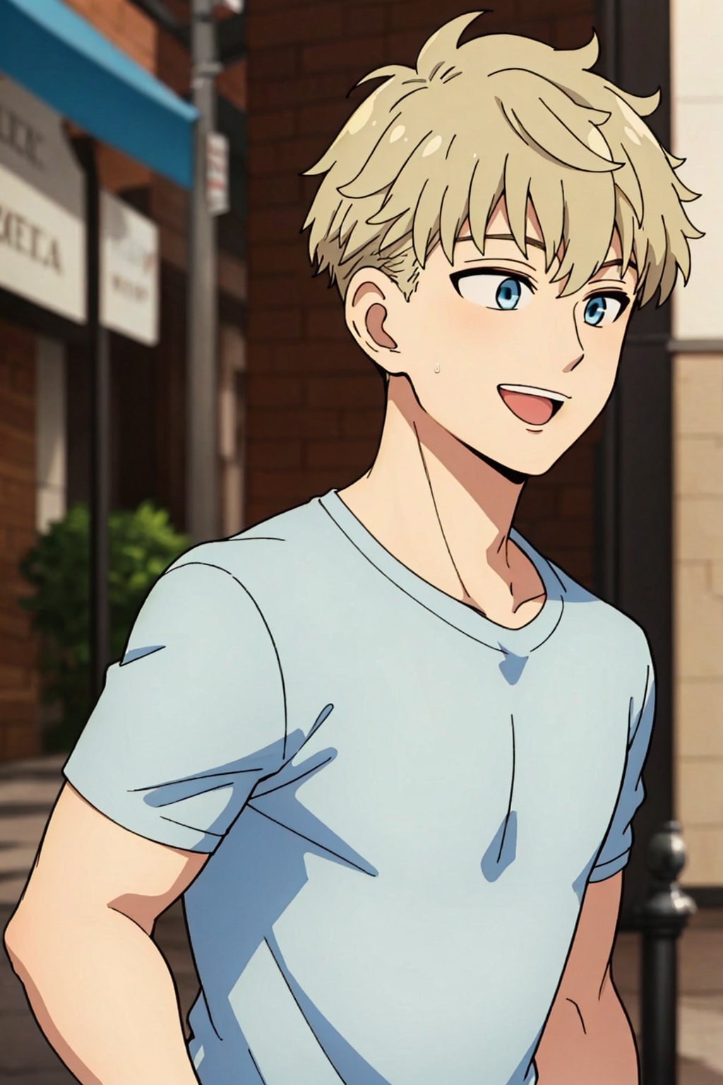 1boy,  blue eyes,  blonde hair on Tensor.Art