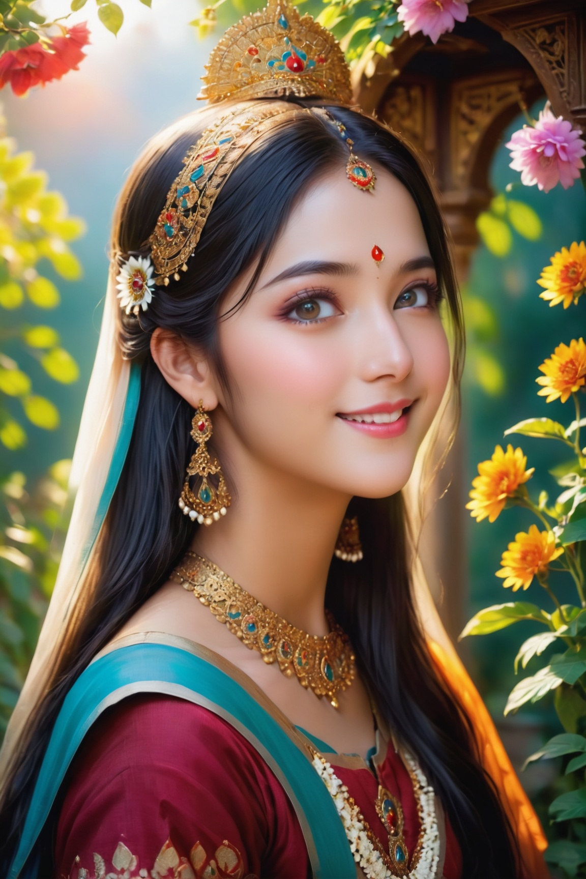 ultra-detailed,  realistic,  beautiful 18-year-old Indian girl on Tensor.Art