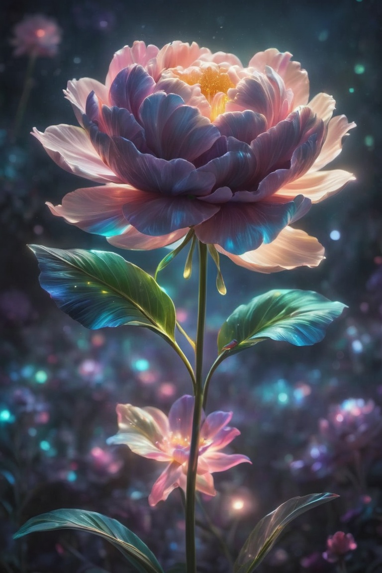 Picture a Peonies that looks like it was woven from strands of moonlight and stardust. The Luminara Bloom thrives in the c...