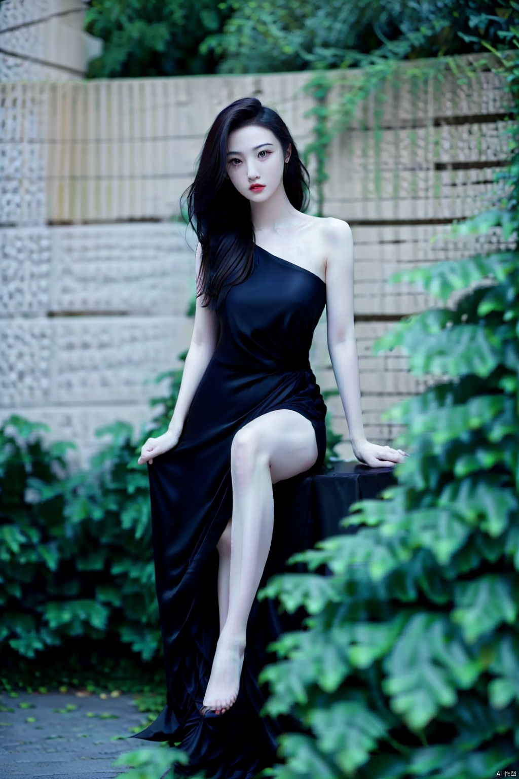 (1girl:1.3), (best quality, masterpiece, ultra high resolution),(photorealistic:1.3), (realistic:1.3), depth of field,(full body:1.2), (outdoors:1.2), (day:1.2), (cinematic lighting:1.2),  near to camera, face to camera, mug shot, sitting