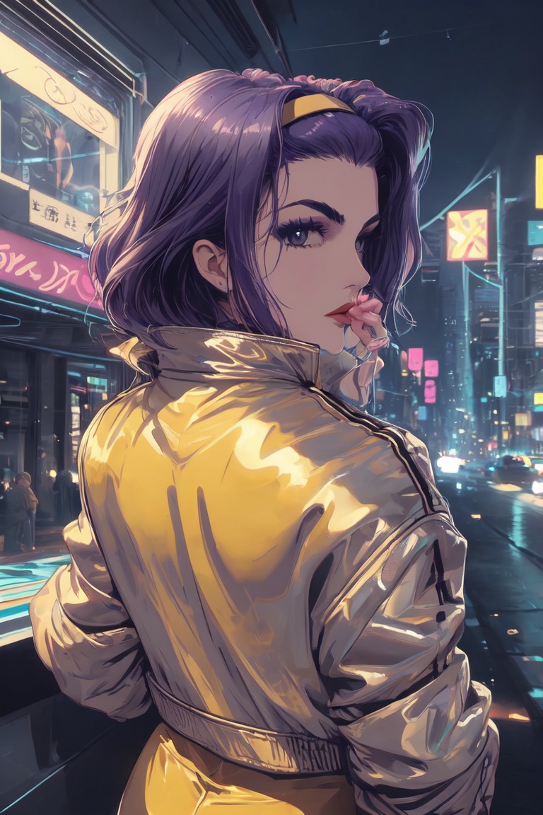fayevalentine,  purple hair, on Tensor.Art