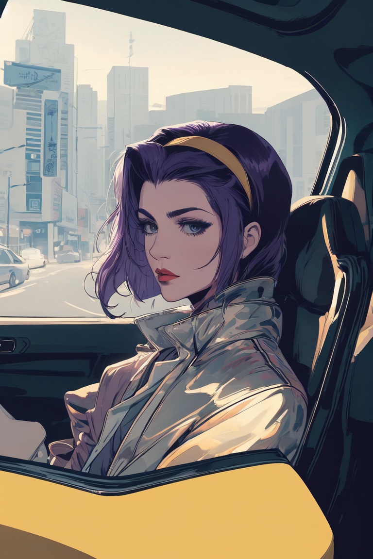 fayevalentine,  purple hair, on Tensor.Art