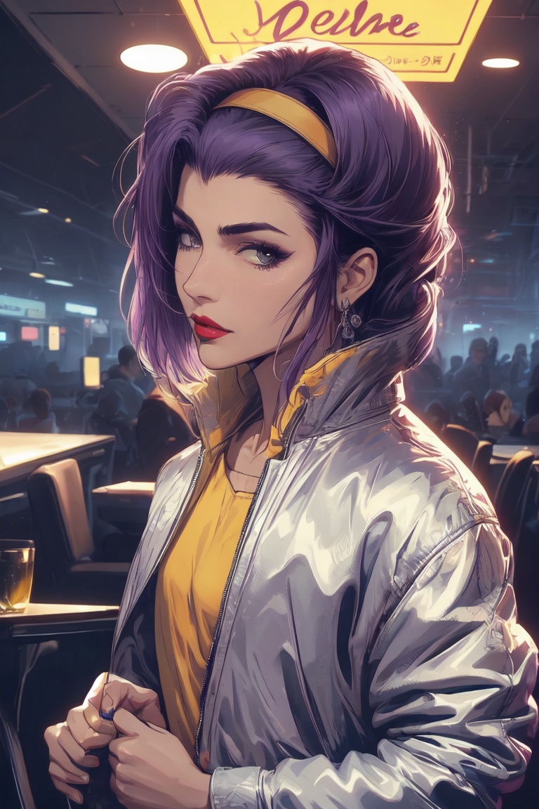fayevalentine,  purple hair, on Tensor.Art