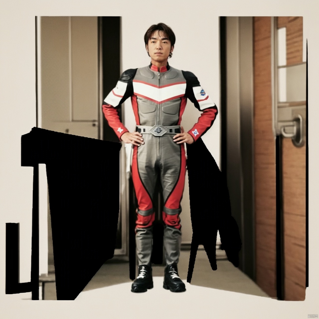 (masterpiece:1.3),(the best quality:1.2),(super fine illustrations:1.2),(Masterpiece),high quality,high detail,(white background:1.2),looking at viewer,(SOLO:1.4),outline,simple background,fullbody,, collar,choker,belt,military uniform,logo,armor,uniform,jacket,helmet,fingerless gloves,gloves,boots,emblem,pants,bodysuit,belt pouch,armband,military,blue jacket,