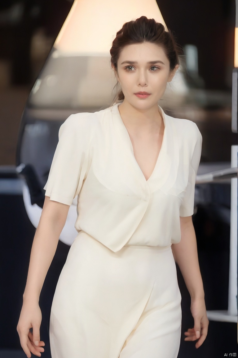 1 girl, black hair, fat face, realism, , simple_background, 1girl,  depth of field,  lau,  film grain,  Hourglass body shape,  Elizabeth Olsen,<lora:EMS-249917-EMS:0.200000>,<lora:EMS-250605-EMS:0.300000>,<lora:EMS-261148-EMS:1.000000>