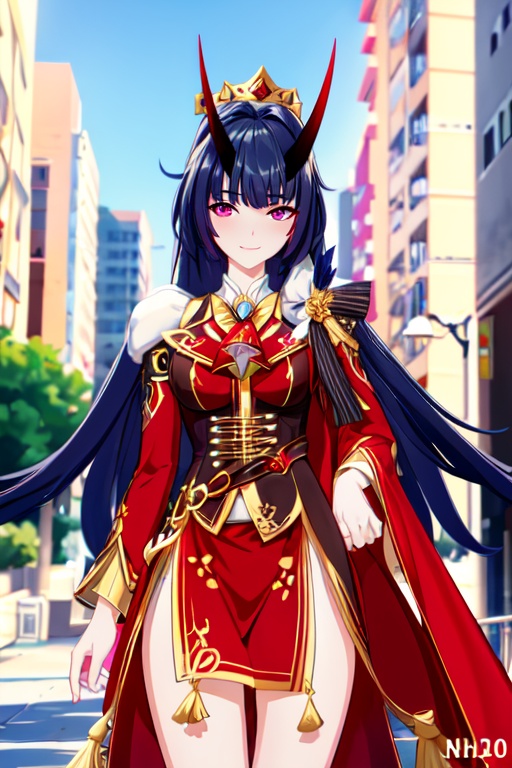 full dress,  in city,  asian on Tensor.Art