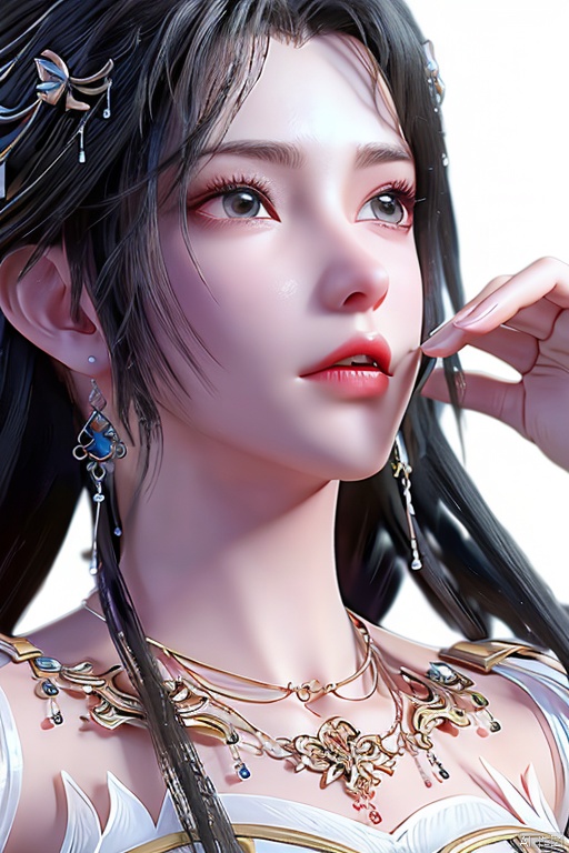  (RAW photo:1.2), (photorealistic:1.4),(intricate details:1.2),(masterpiece:1.3),(best quality:1.4), (ultra highres:1.2),1girl,jewelry, earrings, solo, pointy_ears, necklace