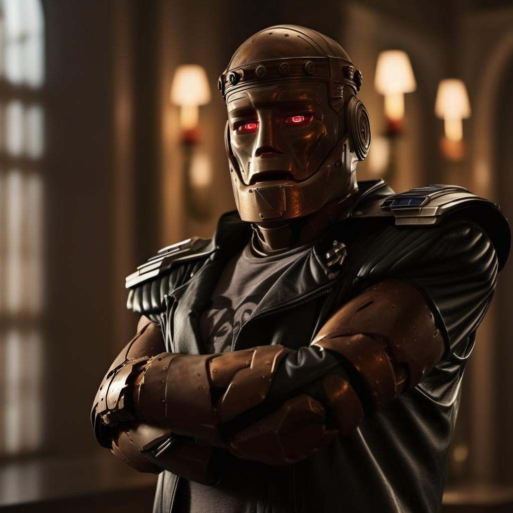 cinematic photo,  Robotman1024 ,  crossed arms on Tensor.Art