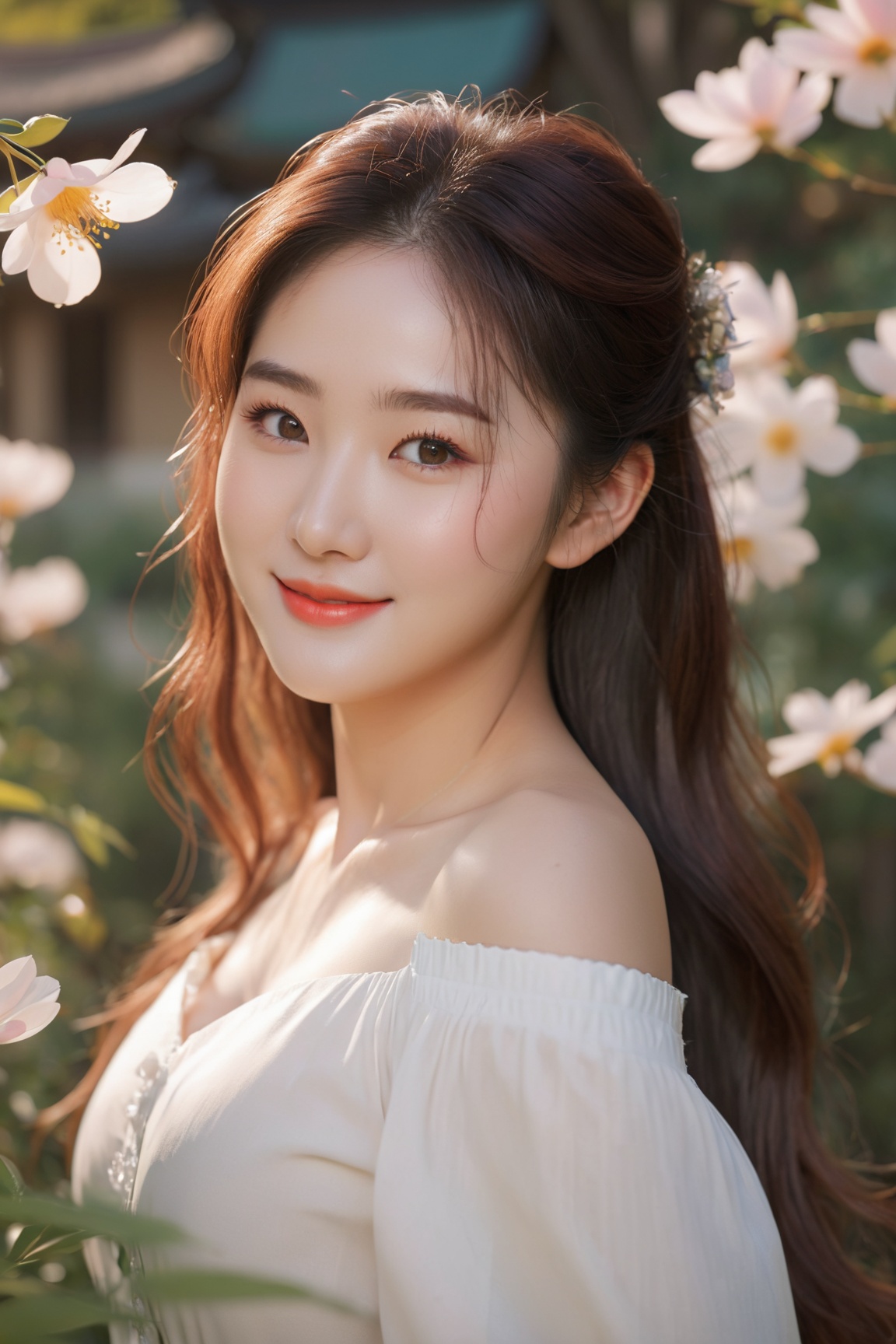 1girl,  korean,  cute smile on Tensor.Art