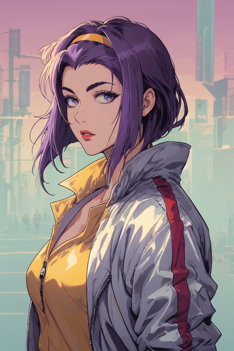 fayevalentine,  purple hair, on Tensor.Art