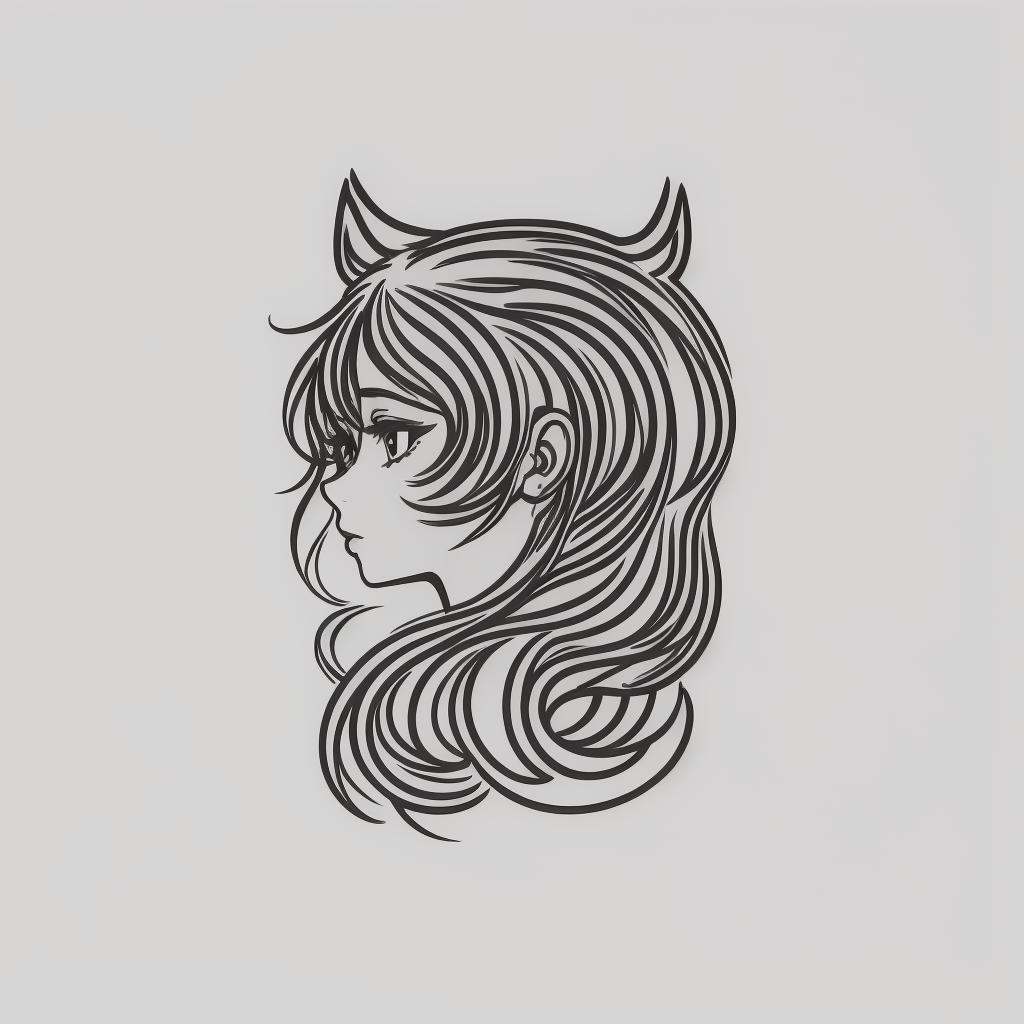 (masterpiece:1.2), best quality, high resolution,logo, <lora:logo_v1-000012:0.65>,,white background,simple background,1girl，Minimalist style,lineart
