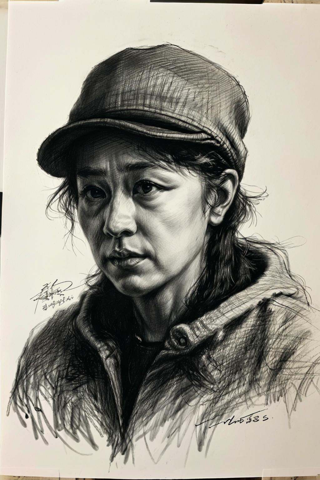 sketch, monochrome, realistic, traditional media, greyscale, no humans, hat, signature，<lora:GoodHands-vanilla:1>,best quality,high resolution,unity 8k wallpaper,photo_\(medium\),<lora:sumiao:0.75>,