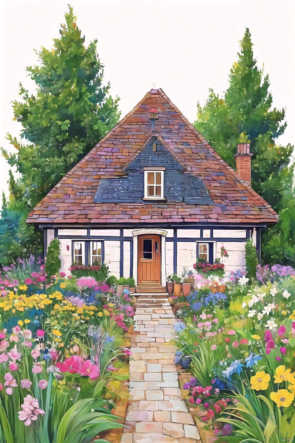 CX,  top down shot of a miniature cottage with garden,  delicate details,  vivid scene,  lovely style,  cute,  sweet,  soft atmosphere, Microlandscape,<lora:EMS-261798-EMS:1.000000>