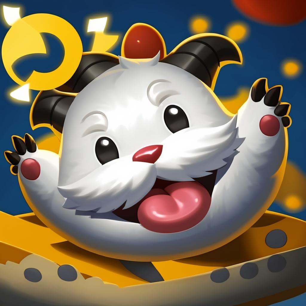 HEZI, LOL style, Summoner Avatar, Game avatar, Western cartoon game style, tongue, no humans, heart, glowstick, tongue out, solo, pokemon \(creature\), holding, open mouth, sparkle, symbol-shaped pupils, heart-shaped pupils, animal focus, white fur, full body, facing viewer,<lora:召唤师头像:0.5>,