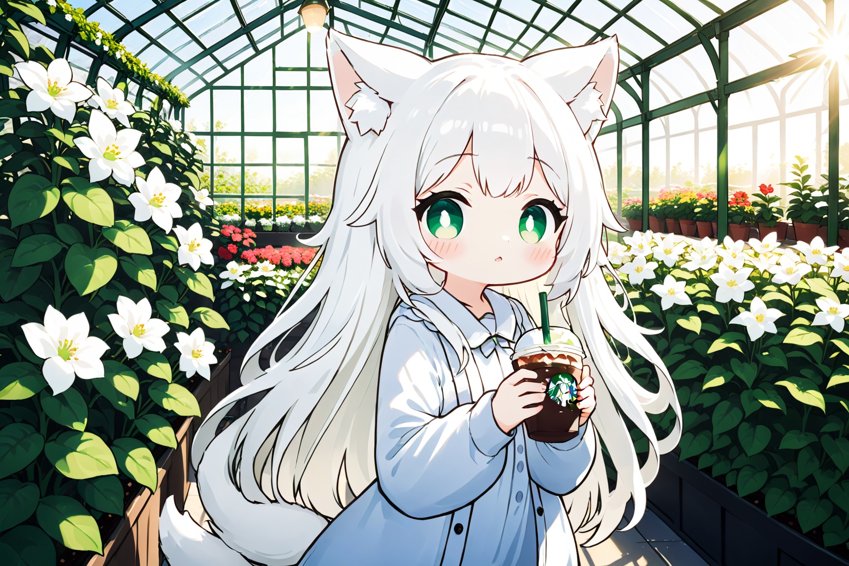 1girl,  solo,  greenhouse on Tensor.Art