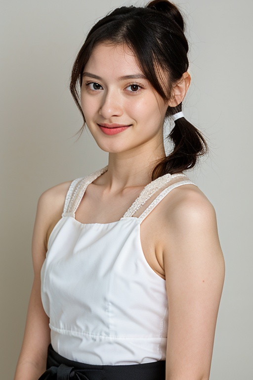 1girl,  white background,  hair in pigtails on Tensor.Art