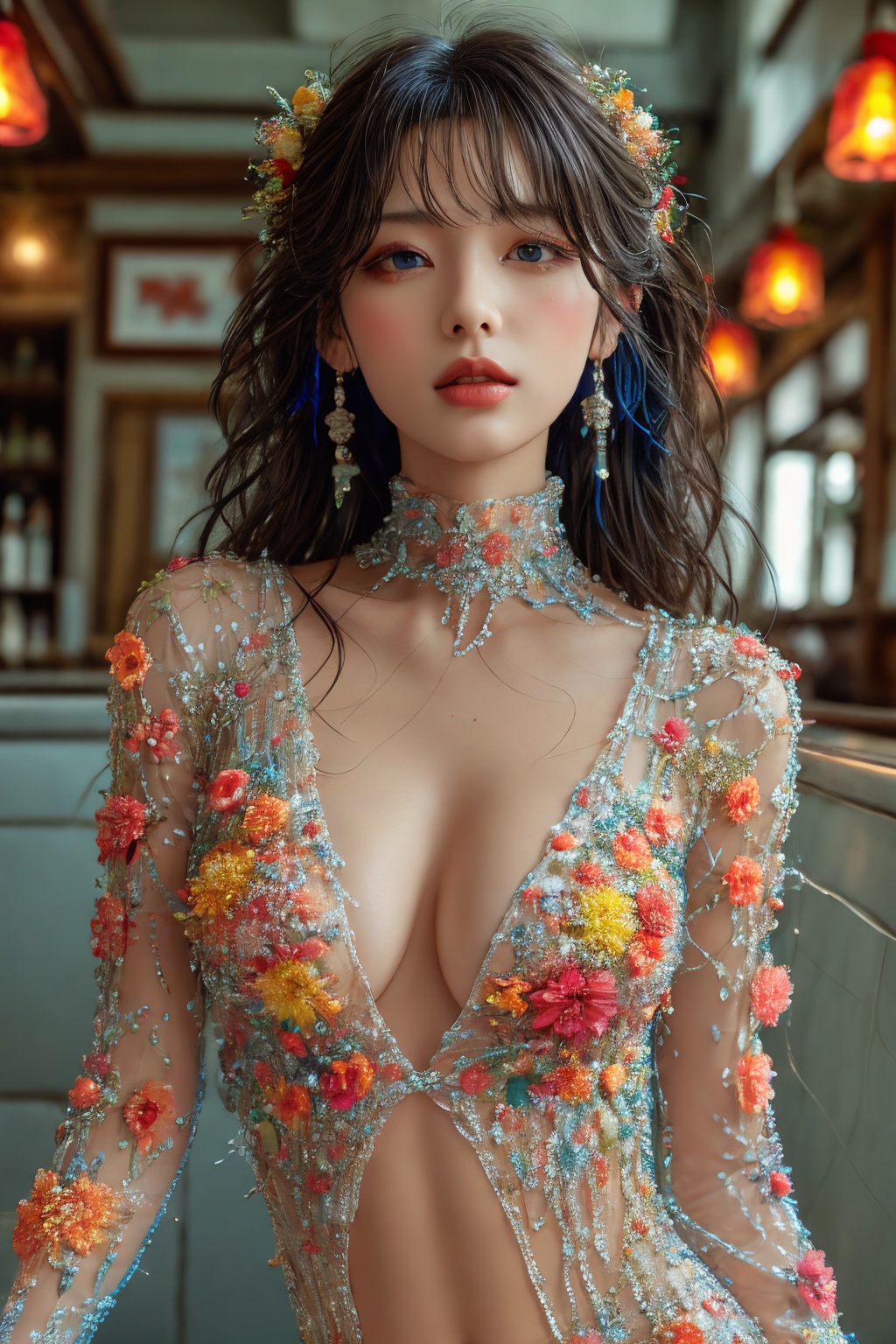 #McBane: photo of extremely sexy italian woman,  a sexy student,  closeup portrait upsweep updo on Tensor.Art