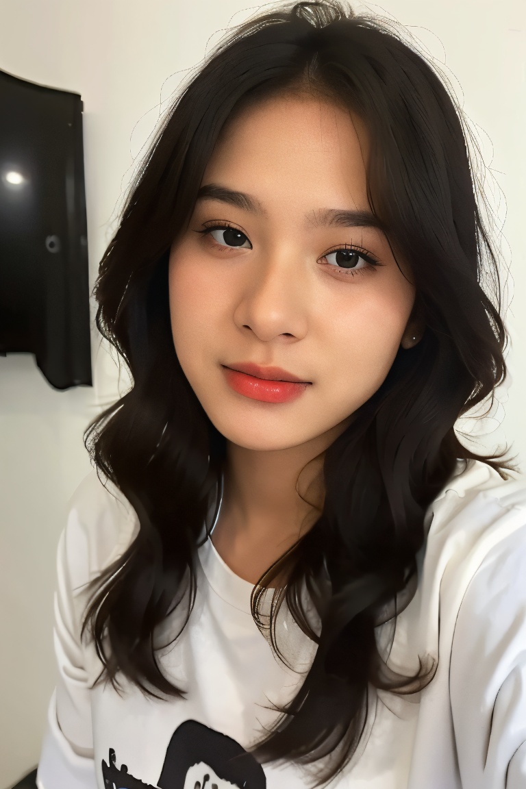 portrait of a beautiful 25 year old girl wearing casual clothes and white background,  benefits of Samsung S3 Ultra photo...